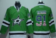 Dallas Stars -91 Tyler Seguin Green USA Flag Fashion Stitched NHL Jersey