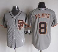 San Francisco Giants #8 Hunter Pence Grey Road 2 New Cool Base Stitched MLB Jersey