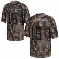 Nike Bears -15 Brandon Marshall Camo With Hall of Fame 50th Patch Stitched NFL Realtree Elite Jersey