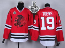 Chicago Blackhawks -19 Jonathan Toews Red Red Skull 2015 Stanley Cup Stitched NHL Jersey