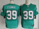 Nike Miami Dolphins #39 Larry Csonka Aqua Green Team Color Men's Stitched NFL Elite Jersey