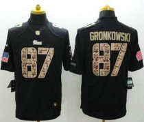 Nike New England Patriots -87 Rob Gronkowski Black NFL Limited Salute to service jersey