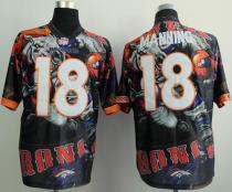 Nike Denver Broncos #18 Peyton Manning Team Color Men's Stitched NFL Elite Fanatical Version Jersey
