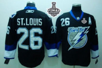 Tampa Bay Lightning -26 St Louis Black 2015 Stanley Cup Stitched NHL Jersey