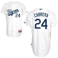Detroit Tigers #24 Miguel Cabrera White Home Los Tigres Stitched MLB Jersey