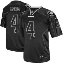 Nike Oakland Raiders #4 Derek Carr Lights Out Black Men's Stitched NFL Elite Jersey