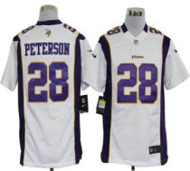 Nike Vikings -28 Adrian Peterson White Stitched NFL Game Jersey