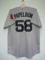Boston Red Sox #58 Jonathan Papelbon Stitched Grey MLB Jersey