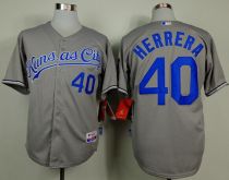 Kansas City Royals -40 Kelvin Herrera Grey Cool Base Stitched MLB Jersey