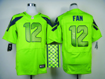 Nike NFL Seattle Seahawks #12 Fan Green Men‘s Stitched Elite Autographed Jersey