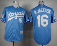 Kansas City Royals -16 Bo Jackson Light Blue 1985 Turn Back The Clock Stitched MLB Jersey