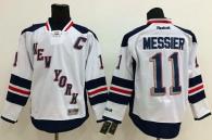 New York Rangers -11 Mark Messier White 2014 Stadium Series Stitched NHL Jersey
