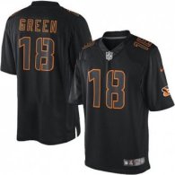 Nike Bengals -18 A J  Green Black Stitched NFL Impact Limited Jersey