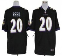 Nike Ravens -20 Ed Reed Black Alternate Stitched NFL Game Jersey