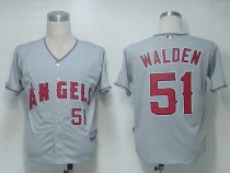 Los Angeles Angels of Anaheim -51 Jordan Walden Grey Cool Base Stitched MLB Jersey