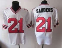 1992 Mitchell And Ness Falcons 21 Deion Sanders White Throwback Stitched NFL Jersey