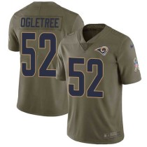 Nike Rams -52 Alec Ogletree Olive Stitched NFL Limited 2017 Salute to Service Jersey