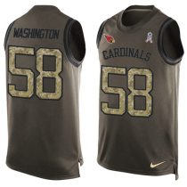 Nike Cardinals -58 Daryl Washington Green Stitched NFL Limited Salute To Service Tank Top Jersey