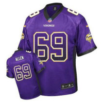 Nike Vikings -69 Jared Allen Purple Team Color Stitched NFL Elite Drift Fashion Jersey