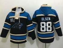 Nike Carolina Panthers -88 Greg Olsen Black Sawyer Hooded Sweatshirt NFL Hoodie