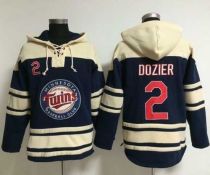 Minnesota Twins -2 Brian Dozier Navy Blue Sawyer Hooded Sweatshirt MLB Hoodie