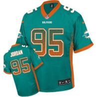 Nike Miami Dolphins #95 Dion Jordan Aqua Green Team Color Men's Stitched NFL Elite Drift Fashion Jer