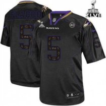 Nike Ravens -5 Joe Flacco New Lights Out Black Super Bowl XLVII Stitched NFL Elite Jersey