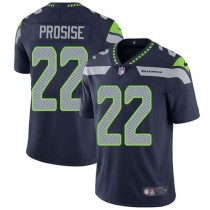 Nike Seahawks -22 CJ Prosise Steel Blue Team Color Stitched NFL Vapor Untouchable Limited Jersey