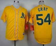 Oakland Athletics #54 Sonny Gray Yellow Cool Base Stitched MLB Jersey