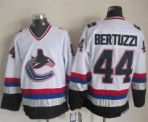 Vancouver Canucks -44 Todd Bertuzzi White Black CCM Throwback Stitched NHL Jersey
