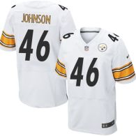 Nike Pittsburgh Steelers #46 Will Johnson White Men's Stitched NFL Elite Jersey