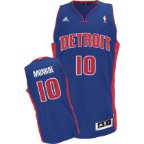 Revolution 30 Detroit Pistons -10 Greg Monroe Blue Stitched NBA Jersey