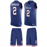 Bills #2 Dan Carpenter Royal Blue Team Color Stitched NFL Limited Tank Top Suit Jersey