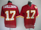 Mitchell and Ness Redskins -17 Doug Williams Red With 50TH Anniversary Patch Stitched NFL Jersey