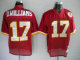 Mitchell and Ness Redskins -17 Doug Williams Red With 50TH Anniversary Patch Stitched NFL Jersey