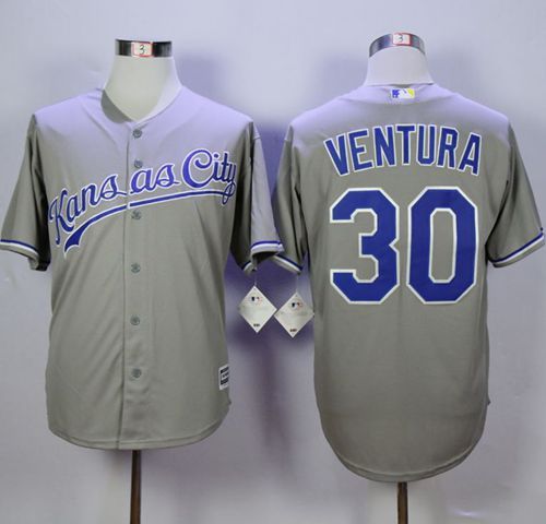 Kansas City Royals -30 Yordano Ventura New Grey Cool Base Stitched MLB Jersey