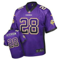 Nike Vikings -28 Adrian Peterson Purple Team Color Stitched NFL Elite Drift Fashion Jersey