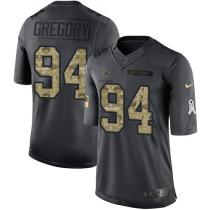 Dallas Cowboys -94 Randy Gregory Nike Anthracite 2016 Salute to Service Jersey
