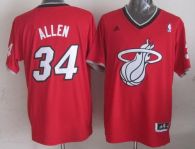 Miami Heat -34 Ray Allen Red 2013 Christmas Day Swingman Stitched NBA Jersey
