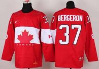 Olympic 2014 CA 37 Patrice Bergeron Red Stitched NHL Jersey