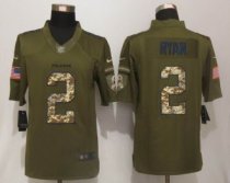 Nike Atlanta Falcons 2 Matt Ryan Green Stitched NFL Limited Salute To Service Jersey