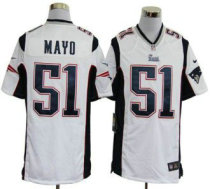 Nike Patriots -51 Jerod Mayo White Stitched NFL Game Jersey