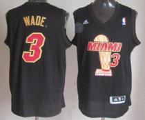 Miami Heat -3 Dwyane Wade Black 2013 NBA Finals Champions Stitched NBA Jersey