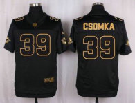 Nike Miami Dolphins -39 Larry Csonkas Black Stitched NFL Elite Pro Line Gold Collection Jersey