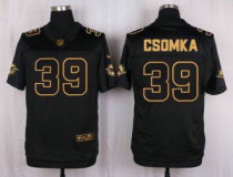Nike Miami Dolphins -39 Larry Csonkas Black Stitched NFL Elite Pro Line Gold Collection Jersey