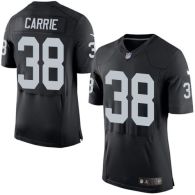 Nike Oakland Raiders #38 TJ Carrie Black Team Color Men's Stitched NFL New Elite Jersey