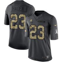 Cleveland Browns -23 Joe Haden Nike Anthracite 2016 Salute to Service Jersey