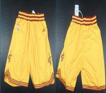 Cleveland Cavaliers Yellow NBA Shorts