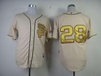 San Francisco Giants #28 Buster Posey Cream Gold No Stitched MLB Jersey