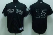New York Yankees -15 Thurman Munson Stitched Black MLB Jersey